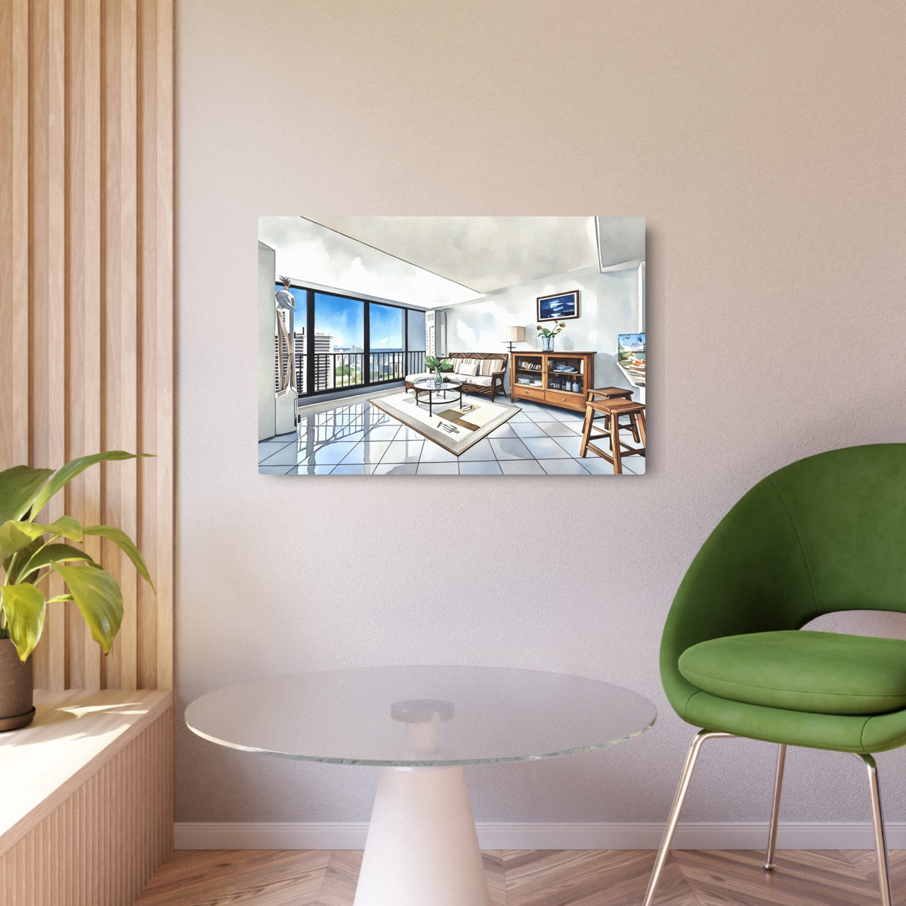 Custom Home Portrait on Metal