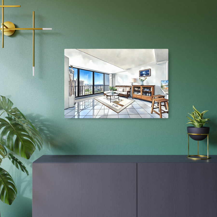 Custom Home Portrait on Metal