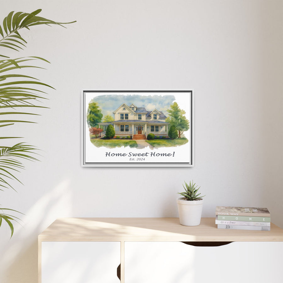 Copy of Custom, 24" X 16" Framed Canvas Art Print, with Premium 'Floating' Frame