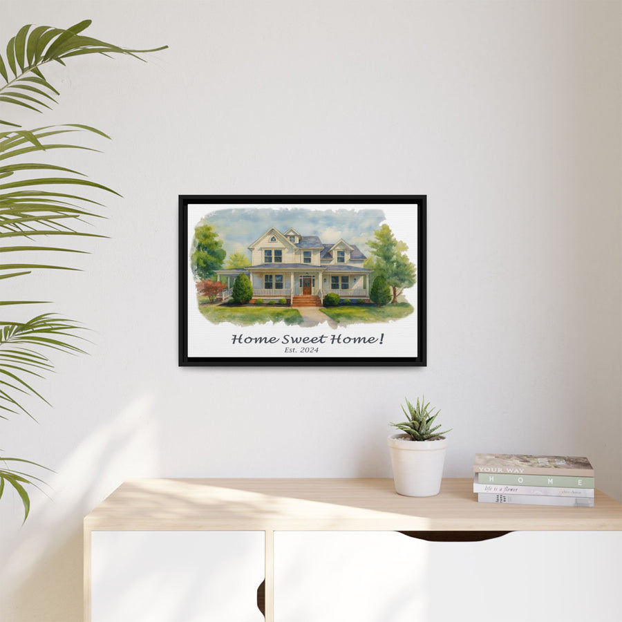 Copy of Custom, 24" X 16" Framed Canvas Art Print, with Premium 'Floating' Frame