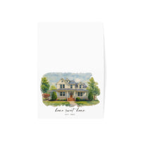 Custom Watercolor Greeting / Change of Address Cards, 30 Cards w/ Envelopes