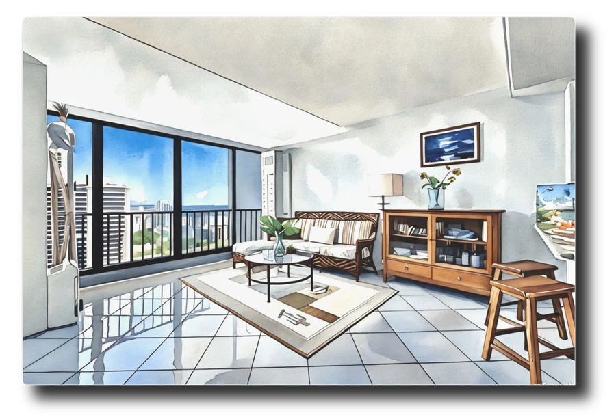 Custom Home Portrait on Metal