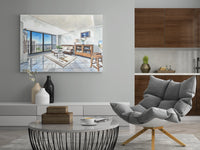 Custom Home Portrait on Metal