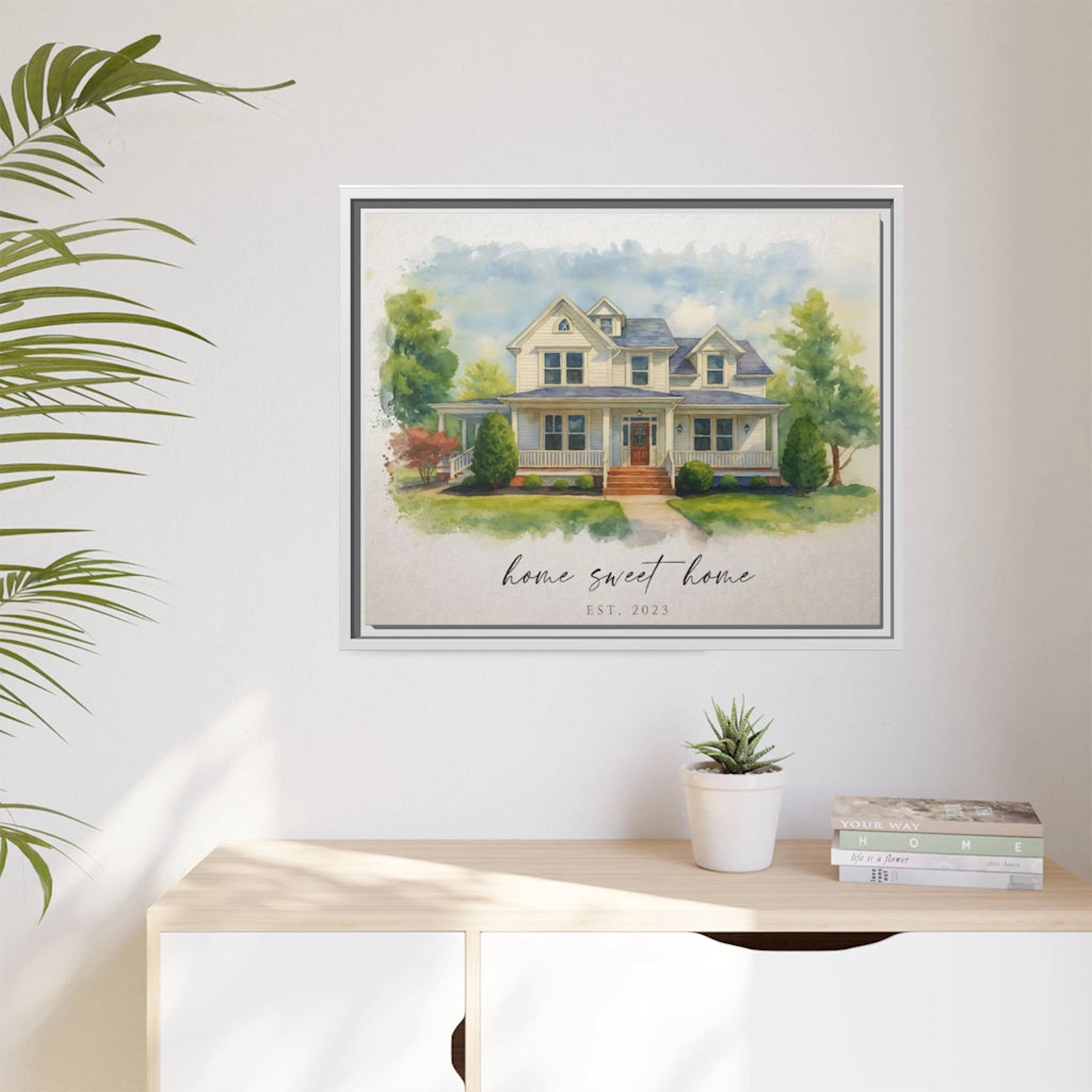 Custom Canvas Art Print, 20"x16" w/ Premium 'Floating' Frame