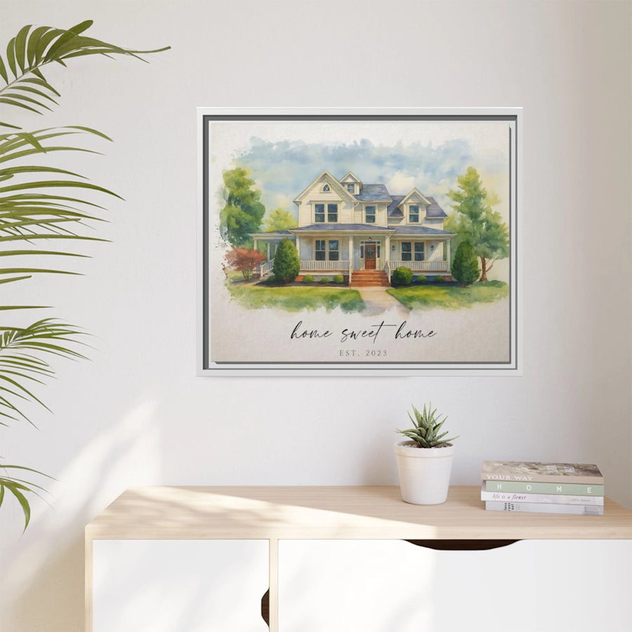 Custom Canvas Art Print, 20"x16" w/ Premium 'Floating' Frame